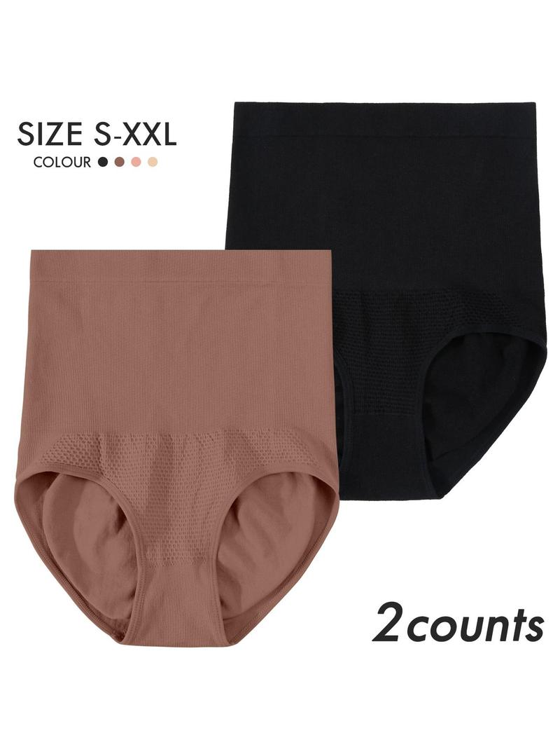 Women's Solid High Waist Shapewear Panty, Soft Fit Panty, Tummy Control Butt Lift High Stretch Seamless Shaper, Ladies Shapewear Bottoms