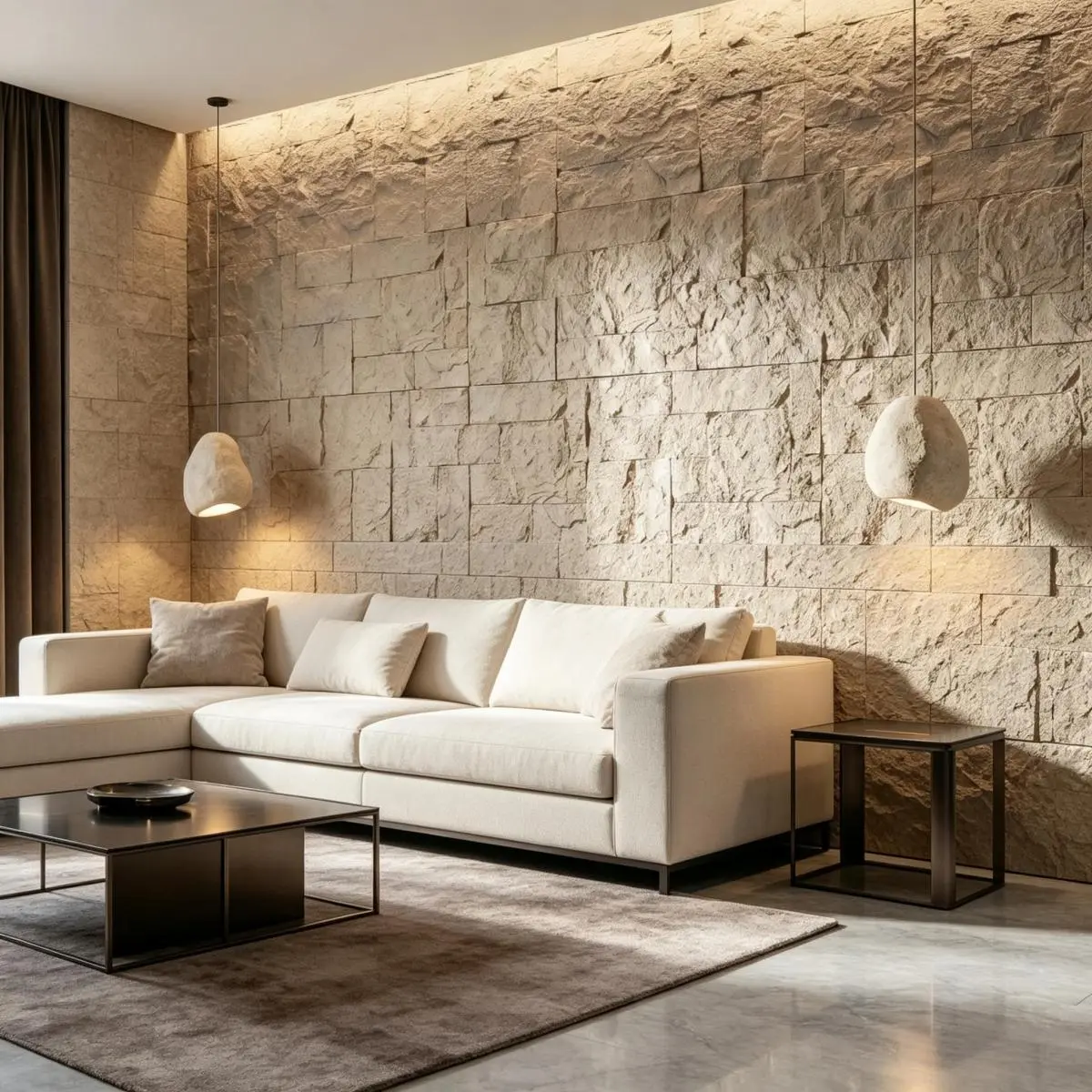 8-Pack 3D Faux Stone Wall Panels, Lightweight Polyurethane Panels for Interior & Exterior Accent Walls