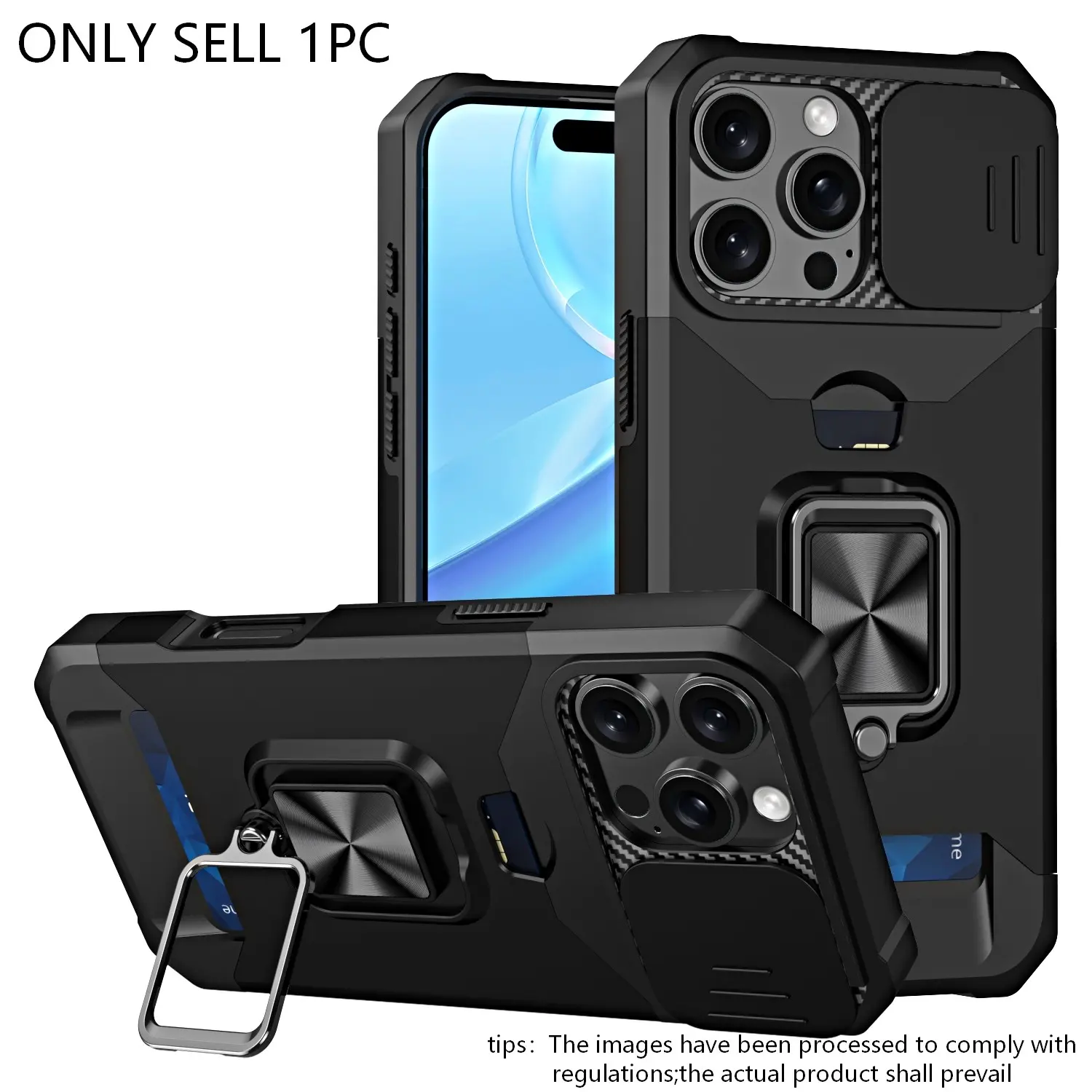 360 Degree Durable Rotating Stand Builtin Card Slot Phone Case Military Grade Drop Resistant Shatterproof Camera Guard MagSafe Compatible Heavy Duty Protective Shell Fits iPhone 11 12 13 14 15 16 17 Pro Max