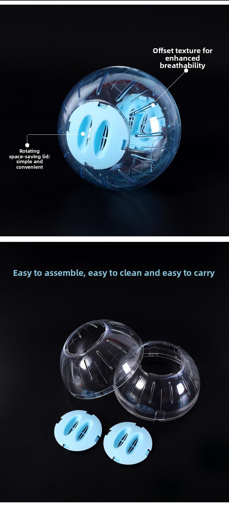 Hamster Exercise Ball with LED Light for Dwarf Syrian Bear Running Wheel Toy Pet Accessories Outdoor Indoor Play