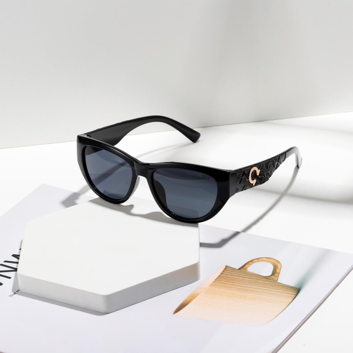 1Pc European and American Retro Ladies' Oval Frame Fashion Sunglasses, Trendy and Versatile, Lightweight Frame for Street Photog