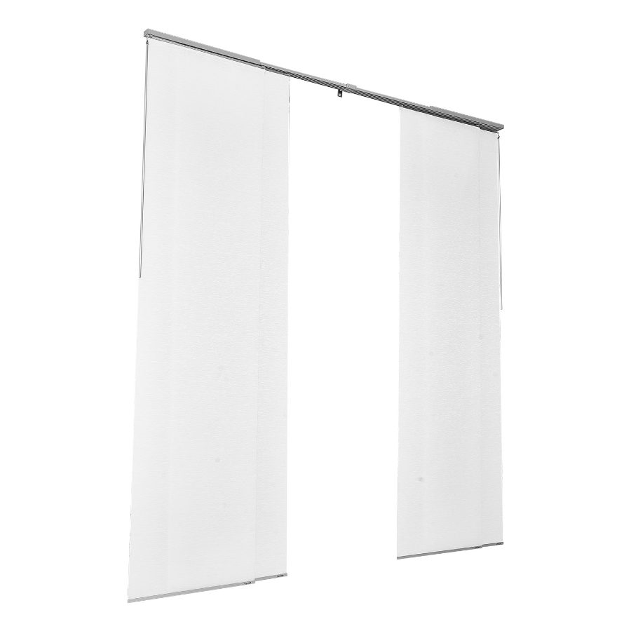 VEVOR Panel Track Blinds, Extendable Track from 45.8 in to 86 in W, Trimmable Panel Curtains Up to 96 in H, Adjustable Vertical Panel Blinds for Sliding Doors, Patio Doors, Room Divider, Window, White