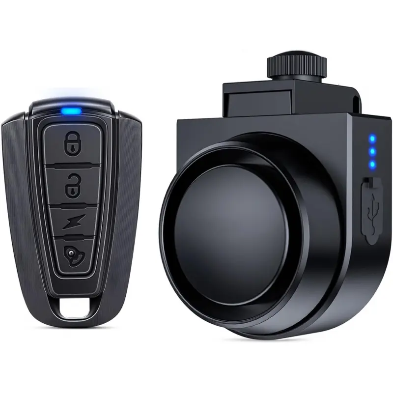 Loud Bike Alarm, Wireless Anti Theft Bicycle Alarm with Waterproof, Rechargeable, Security Alarm for Motorcycle, Scooter, Outdoor Riding & Cycling Safety