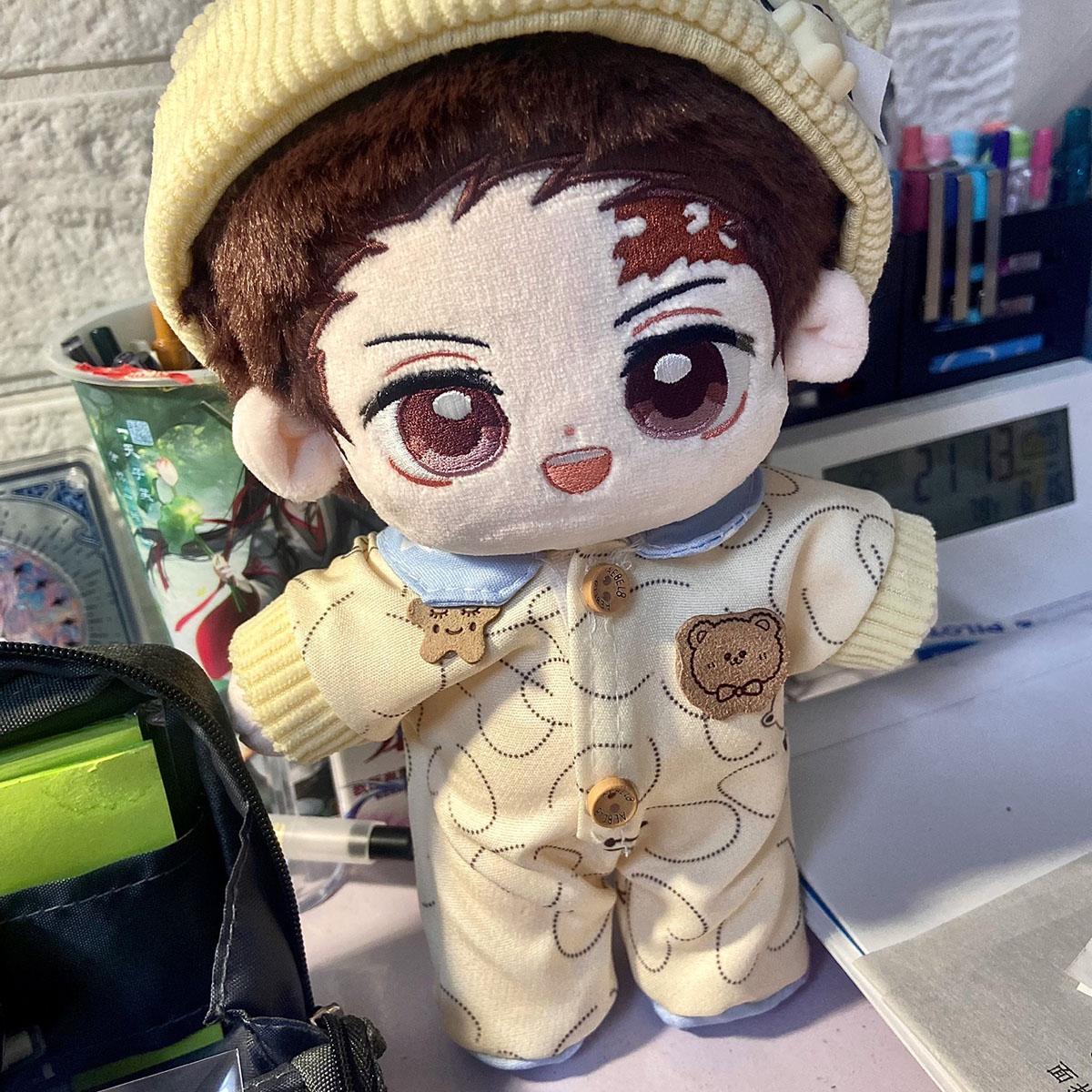 20cm Anime Demon Slayer Kamado Tanjirou Plush Toy Cartoon Stuffed Soft Toy Dress Up Cotton Doll Body Birthday Gift For Children