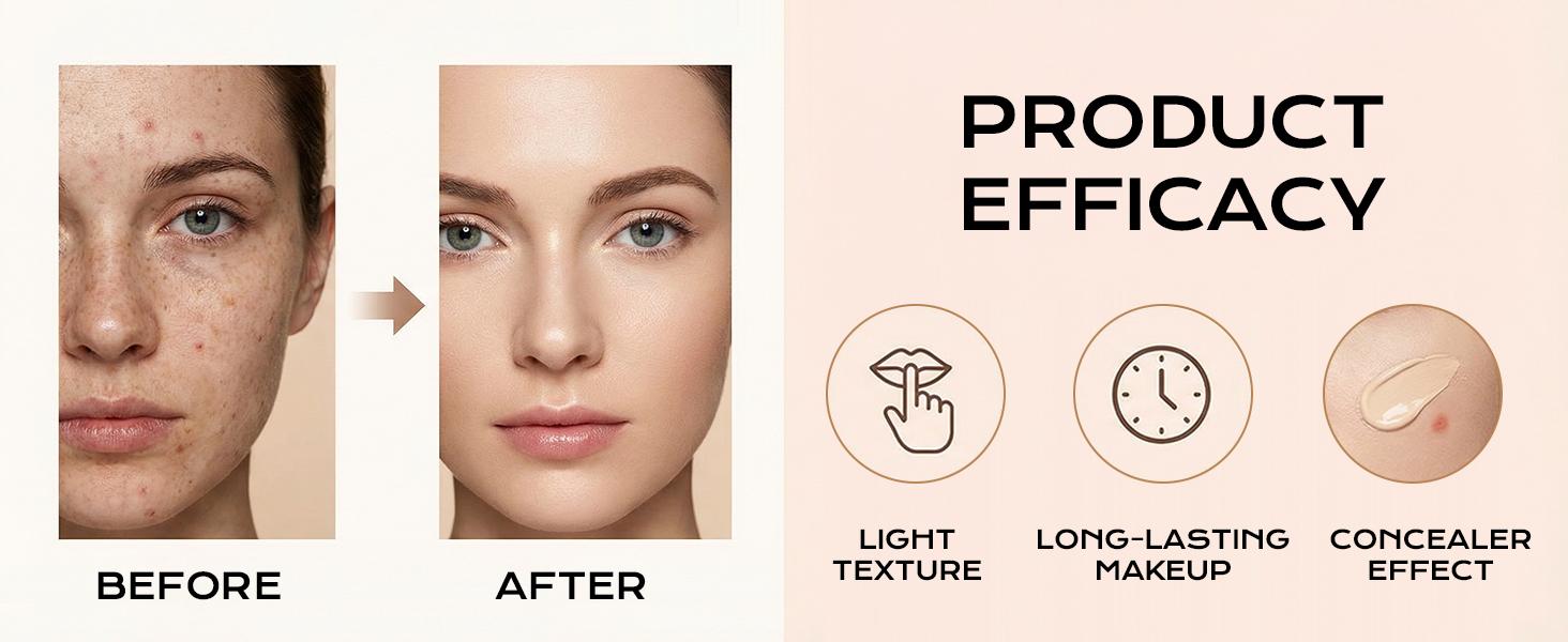 Skynii Blanc Cover Cream Stick V - Color Changing Foundation Stick with Volufiline - Hydrating Concealer Base Makeup, Dual-Ended with Built-in Brush, Portable for Daily Use (Natural)