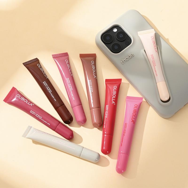 GET THE GLAZED GLASS LIPS! [OLIBOLLA Official] Peptide Lip Treatment: High-Shine Plumping Lip Glow Oil, Hydrating & Nourishing Lip Gloss, Non-Sticky Finish 3-in-1 Glaze