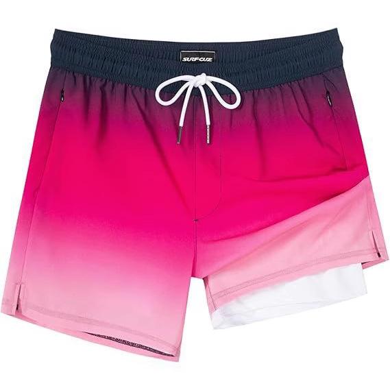 Men's Beach Shorts with Mesh Lining Quick Dry Swimwear, Hawaiian Style Pockets quick dry swim trunk wetsuit Women's Compression Volleyball Shorts Quick-Dry Breathable Swim Trunks Camo Camouflage Swimsuit Bikini Set