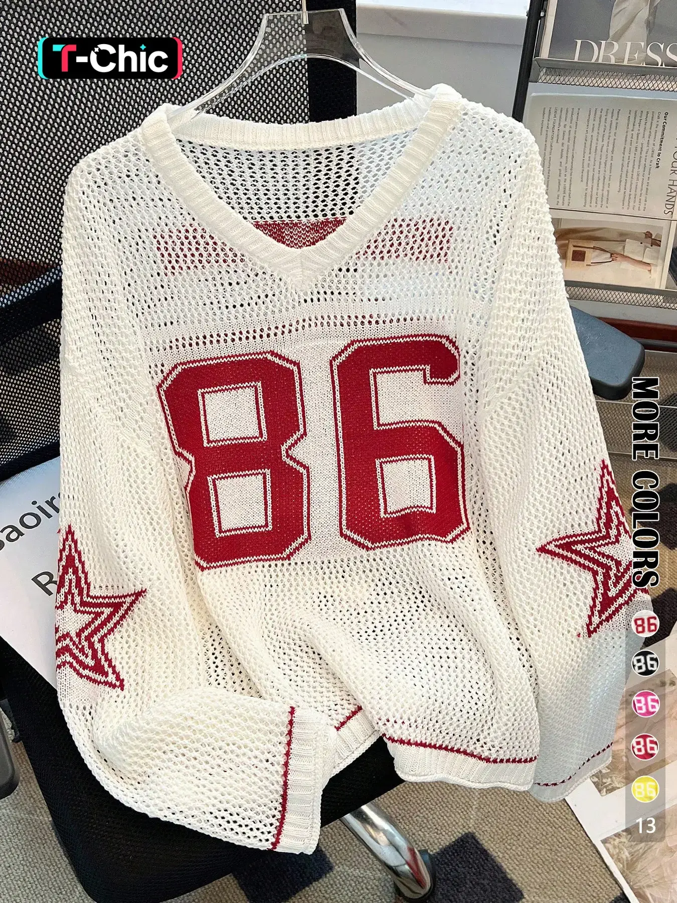 Women's Sweater, Lightweight Knit Sweater, Knitted Casual Top, Casual Sporty V Neck Long Sleeve Loose Fit Jumper for Summer, Fashion Women's Knitting Knitwear for Daily Wear, Tops, Womenswear, Aesthetic