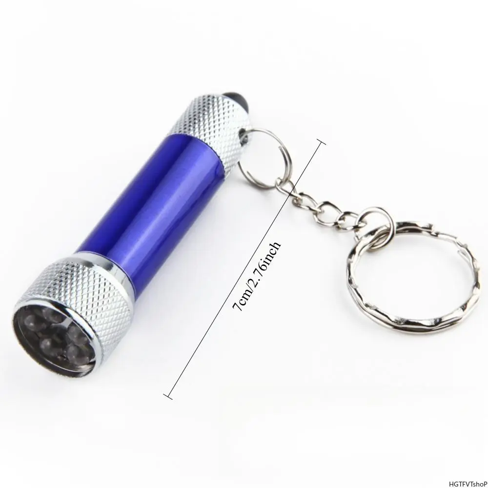 Aluminum Metal Compact Torch - Mini Keychain Size, High-Lumen Glow, Waterproof LED Lights, Push Button, Luggage & Bag Accessory Charm for Camping, Emergency Use
