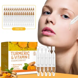 30pcs Turmeric Essence Liquid, Gentle Pore Tightening, Hydrating and Soothing Skin, Brightening and Firming, Reduces Wrinkles and Fine Lines