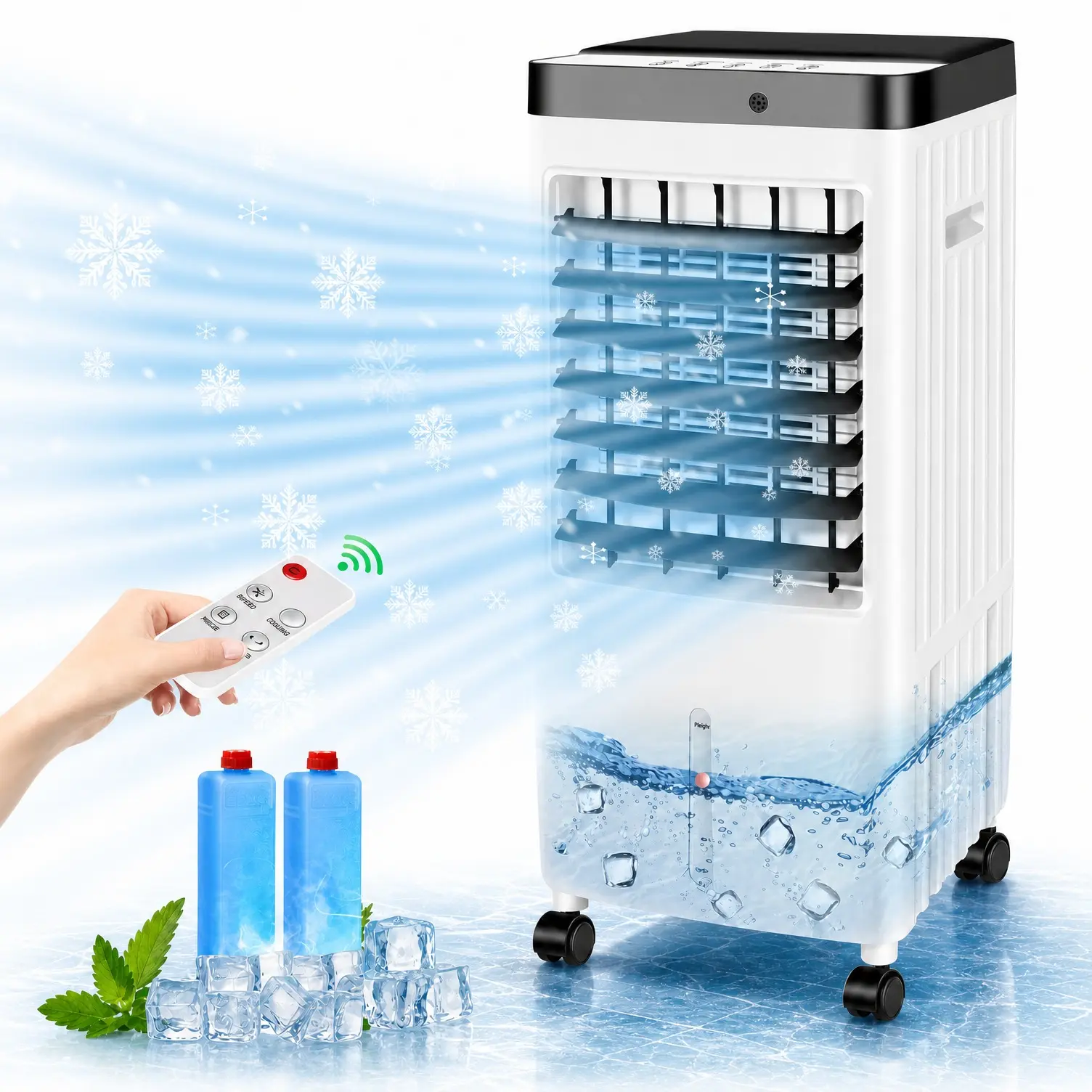 Air Conditioner Fan 2.64 Gal Reservoir Cooling Fan Portable, for Home Air Cooler Tower Fan Portable Floor Fan for Home, Bedroom And Office