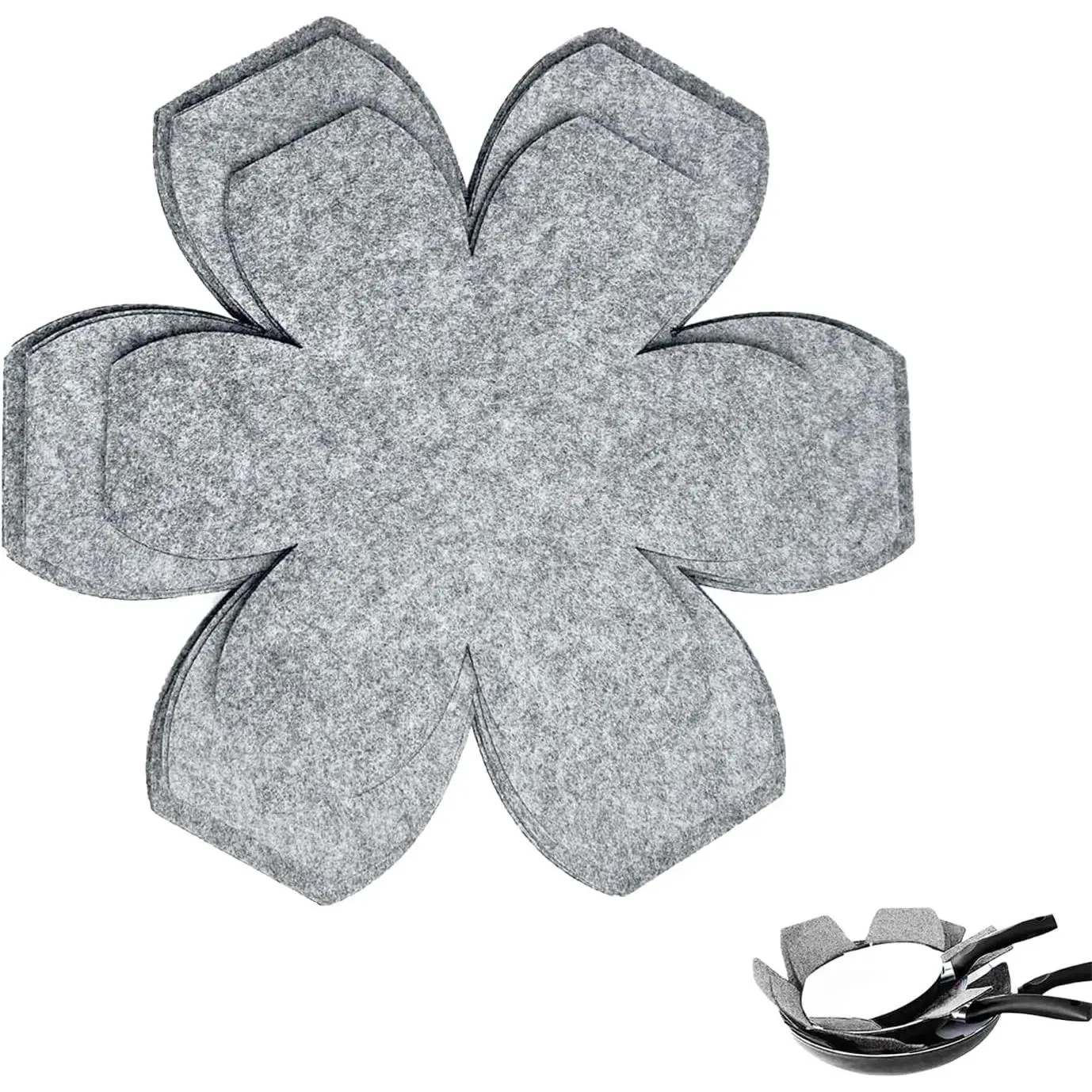Pot and Pan Protectors, 6 Pack Pan Protectors in 3 Sizes, Pot Separator for Stacking, Anti-Slip Pan/Pot Dividers to Avoid Stratching or Marring, Protecting Pads for Glass/Ceramic Plates and Cookwares