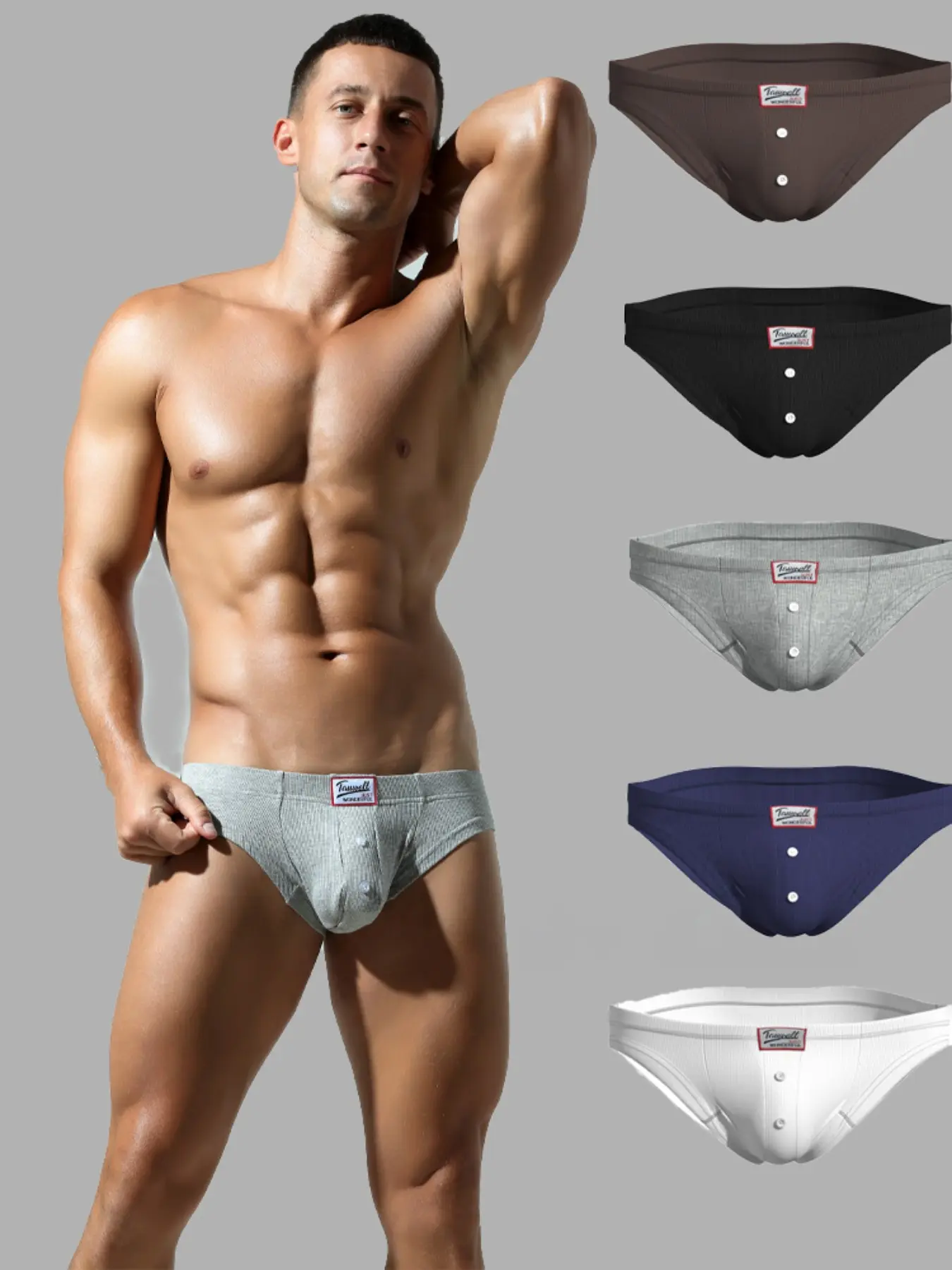 5-Pack Men's Triangle Underwear, Soft Breathable U-Pocket, Elastic Waist, Ideal for Sports, Running, Office, Daily Wear
