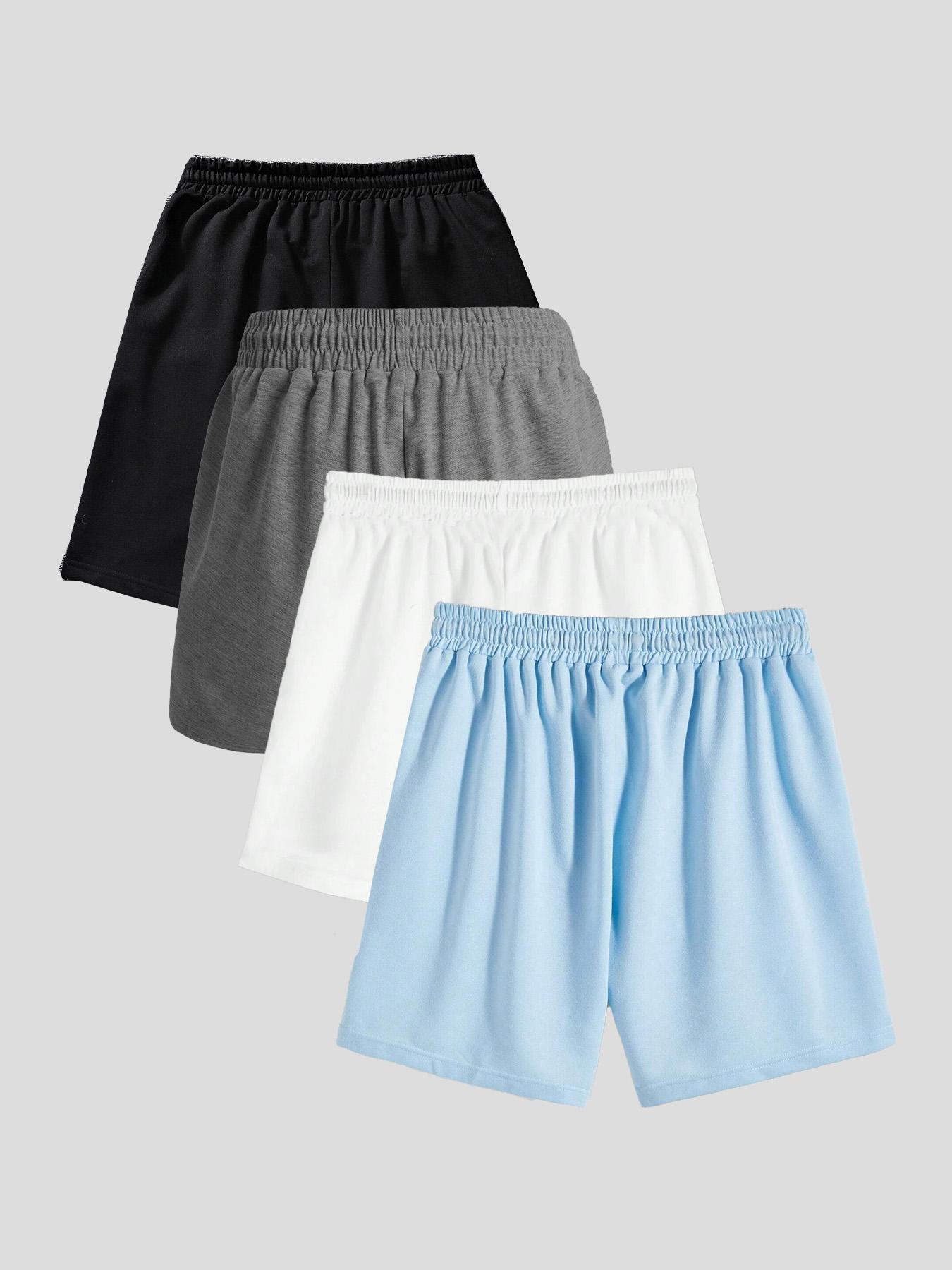 Men's Solid Drawstring Waist Pocket Sleep Shorts, Regular Fit Casual Comfy Pajama Shorts for Summer, Men's Loungewear for Daily Home Wear