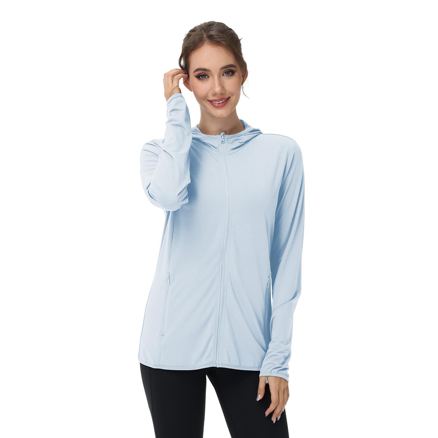 Women's Lightweight Long-Sleeved Sunscreen Hoodie Jacket - Full-Range Large Elastic, Breathable, Cool - Suitable for Hiking, Fishing - Multiple Color Options Women's Lightweight Long-Sleeved Sunscreen Hoodie Jacket - Full-Range Large Elastic, Breathable, Cool - Suitable for Hiking, Fishing - Multiple Color Options