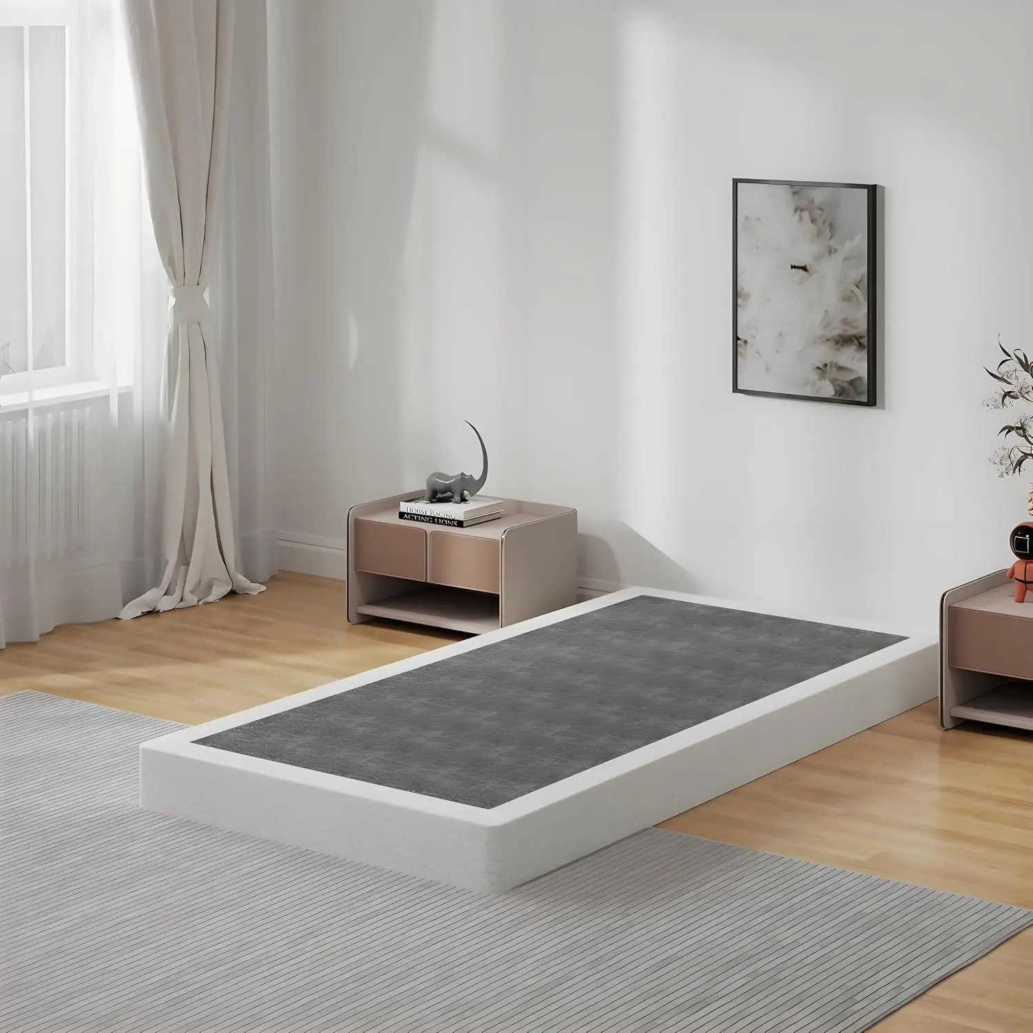 Size Box Spring Bed Base 5 Inch, 1500lbs Heavy Duty Box Spring  Metal Mattress Foundation, Tool-Free Easy Assembly, Noise Free