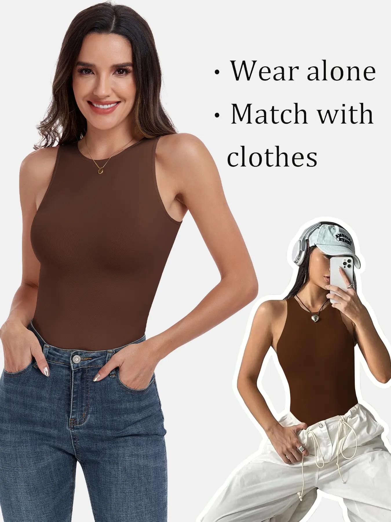 Women's Seamless Shapewear Tank Tops, 1/3 Pack, Round Neck Strapless Slim Fit Compression Belly Control, Casual All Season Wear, Compressive Tank Top, Body Shaper Tank