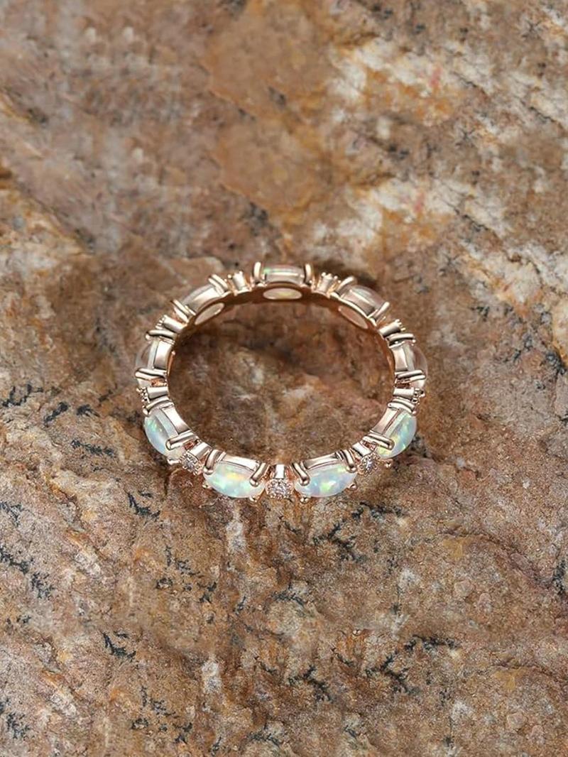 Women's Elegant Artificial Gemstone Decor Ring, Princess Ring,  Rings for Women,  Fashion Promise Ring for Party, Daily Decor, Trendy All-match & Exquisite Jewelry for Birthday Gift