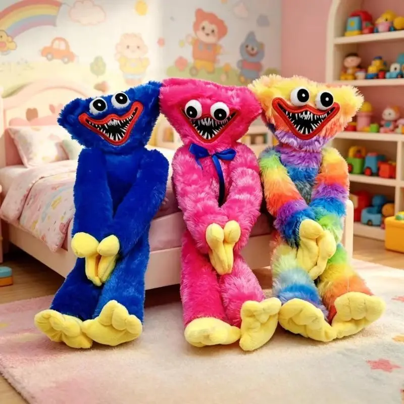 Cute Rainbow Long Plush Monster Doll - Super Soft Handmade Craft Cartoon Creature, Custom Fluffy Friends, House Decoration, Kids' Birthday Surprise Collectible Gift