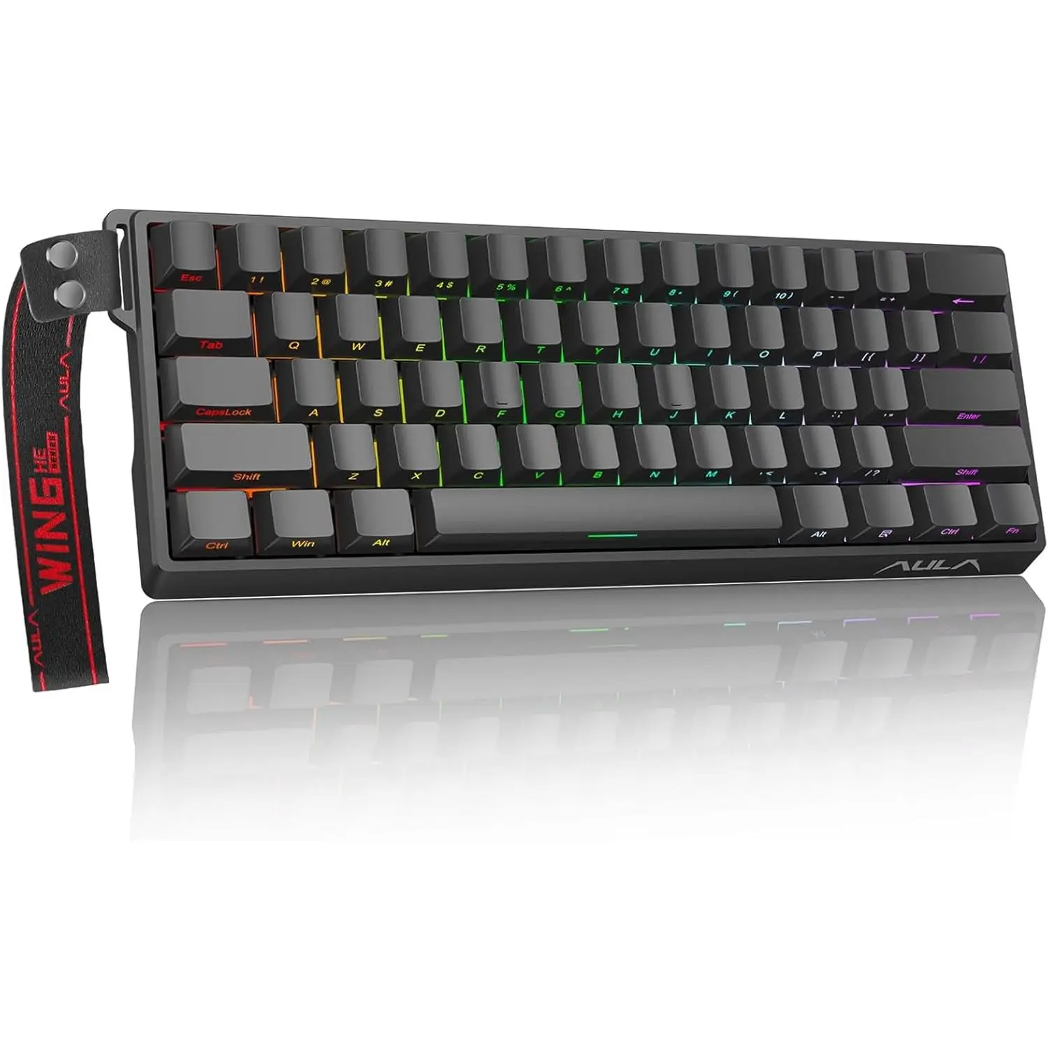 WIN60 HE 60% Mechanical Keyboard Wired, Hall Effect Gaming Keyboard   Hot Swappable, Adjustable Actuation Rapid Trigger 8000Hz Polling Rate, RGB Keyboard
