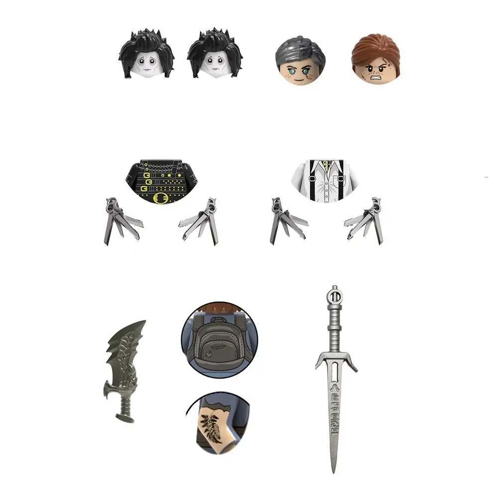 Classic Movie & Game Characters Building Blocks Set, Full Body Figures with Props, Assemble Toy Gift