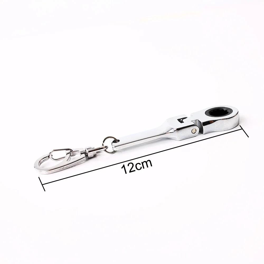 10mm Ratchet Wrench Mini Shaped JDM Metal Racing Keychain Key Chain Ring Keyring