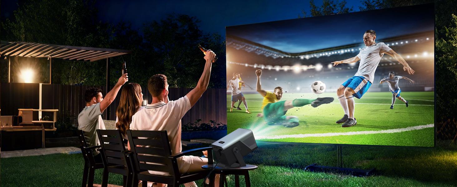 [8K Support/1400 ANSI/AI Visual Calibration] Native 1080P UHD Projector with Android 14 OS, X7AR Smart Projector with Hi-Res Audio, Auto Focus&Keystone,WiFi 6&Bluetooth 5.4, 200" Screen for Home Outdoor