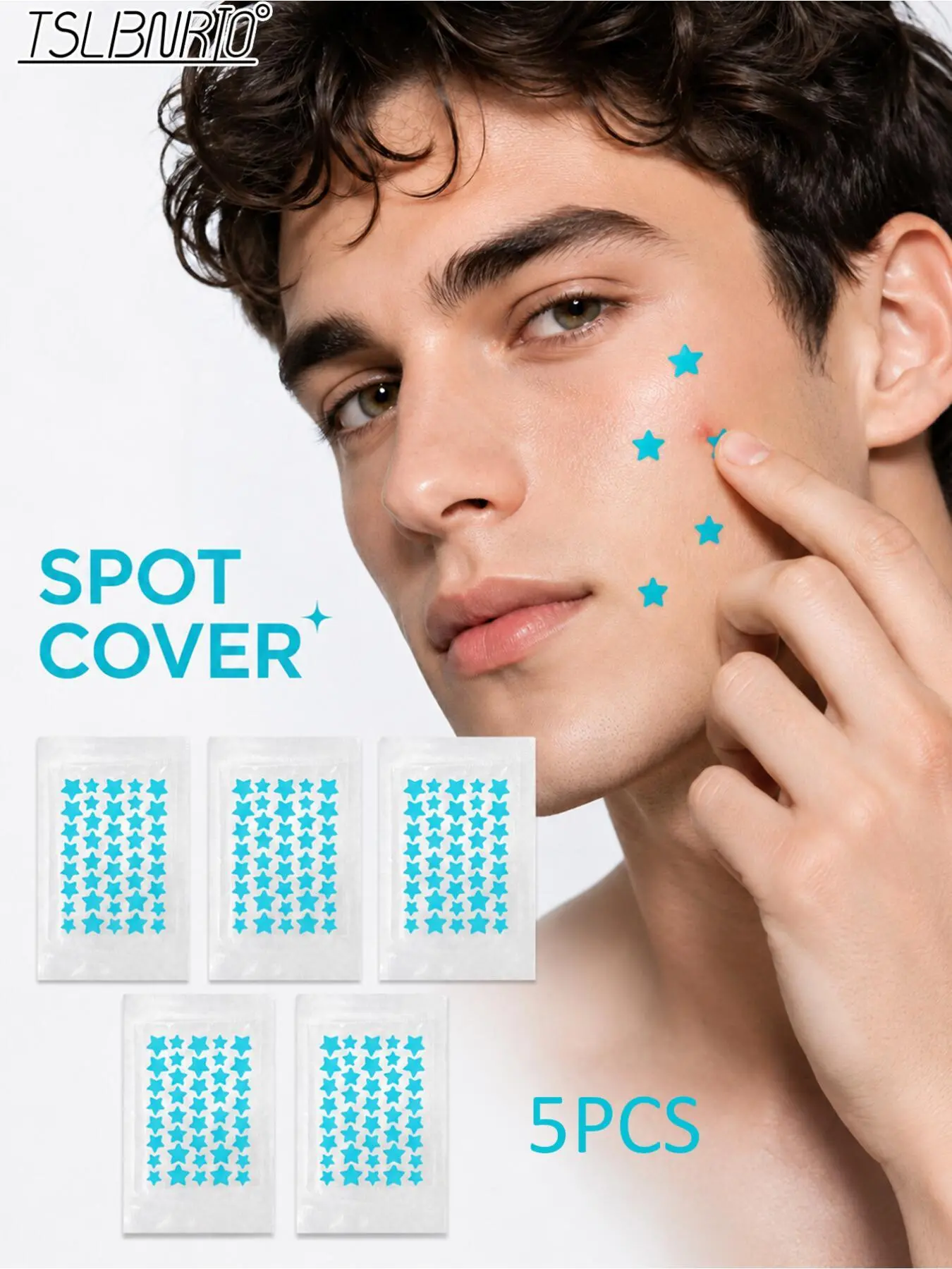 5PCS Blue Star Concealer come with abundant stars in different sizes, lightweight texture without pressure, maintain full shape for long time, great for face adornment during trips and gatherings