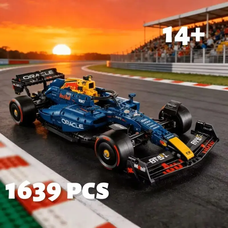 Racing Building Blocks Set, Super Car Puzzle Assembly Toy Model, Unisex F1 Mechanical Kit, City Racing Bricks, Educational Playset