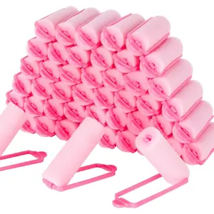 6pcsFoam Hair Rollers Sponge Rollers for Heatless Hair Curler for Short/Long Hair Sleep rolos para cabello Small Sponge Curlers Soft Sleeping Thin Curl Overnight rulos Hair Curling Tool Diy Hair Styler