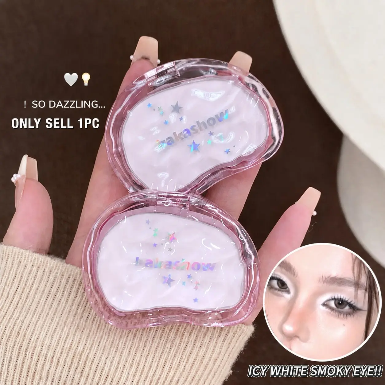 Matte Highlighter Powder, Natural Glow Face Contouring, Enhances Tear Troughs, Sculpted Look, Single Color, High Shine Finish, Glowy Highlighter, Inner Corner Highlighter