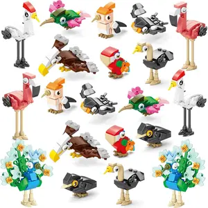 20 Packs Mini Animal Building Blocks Party Favors for Kids- Birds Building Blocks Sets for Classroom Prizes,Goodie Bags Stuffers,Gifts for Birthday Valentine's Day Easter Egg Fillersfidget toys