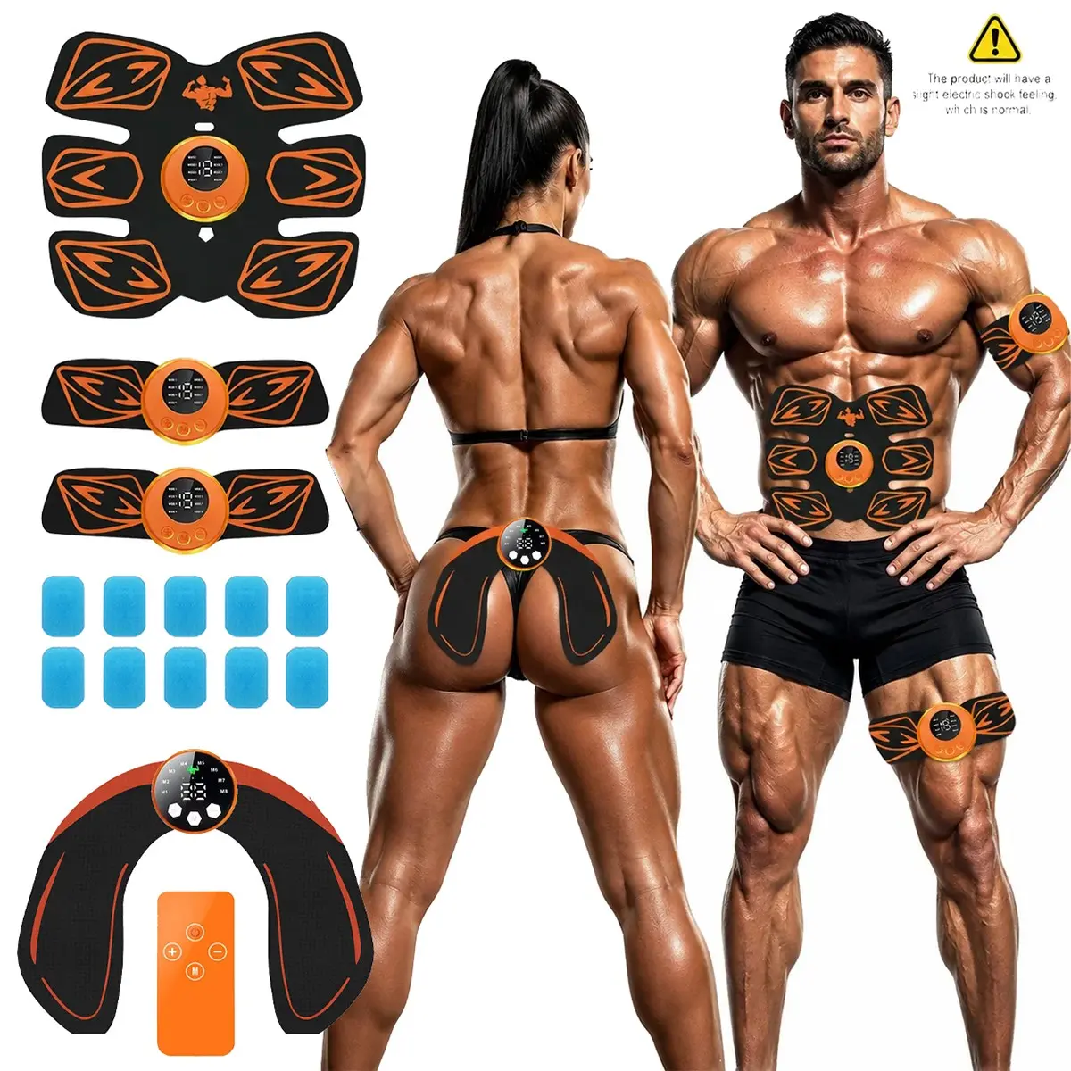 Abs Stimulator, Smart Butt Massager, Muscle Stimulator, Abdominal Trainer, Waist and Hip/arm/leg Combo Trainer, Fitness Equipment for Men and Women, Wireless Tens Unit Muscle Stimulator, Workout Enhancer, Stim Tool
