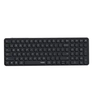 RAPOO E9350L Multi-Device Wireless Keyboard, Blade-Series 99-Key Ultra-Thin 2.4GHz Wireless Bluetooth Keyboard with Number Pad, Quiet, USB-C Rechargeable Computer Keyboard for Windows/Mac/Linux/Chrome