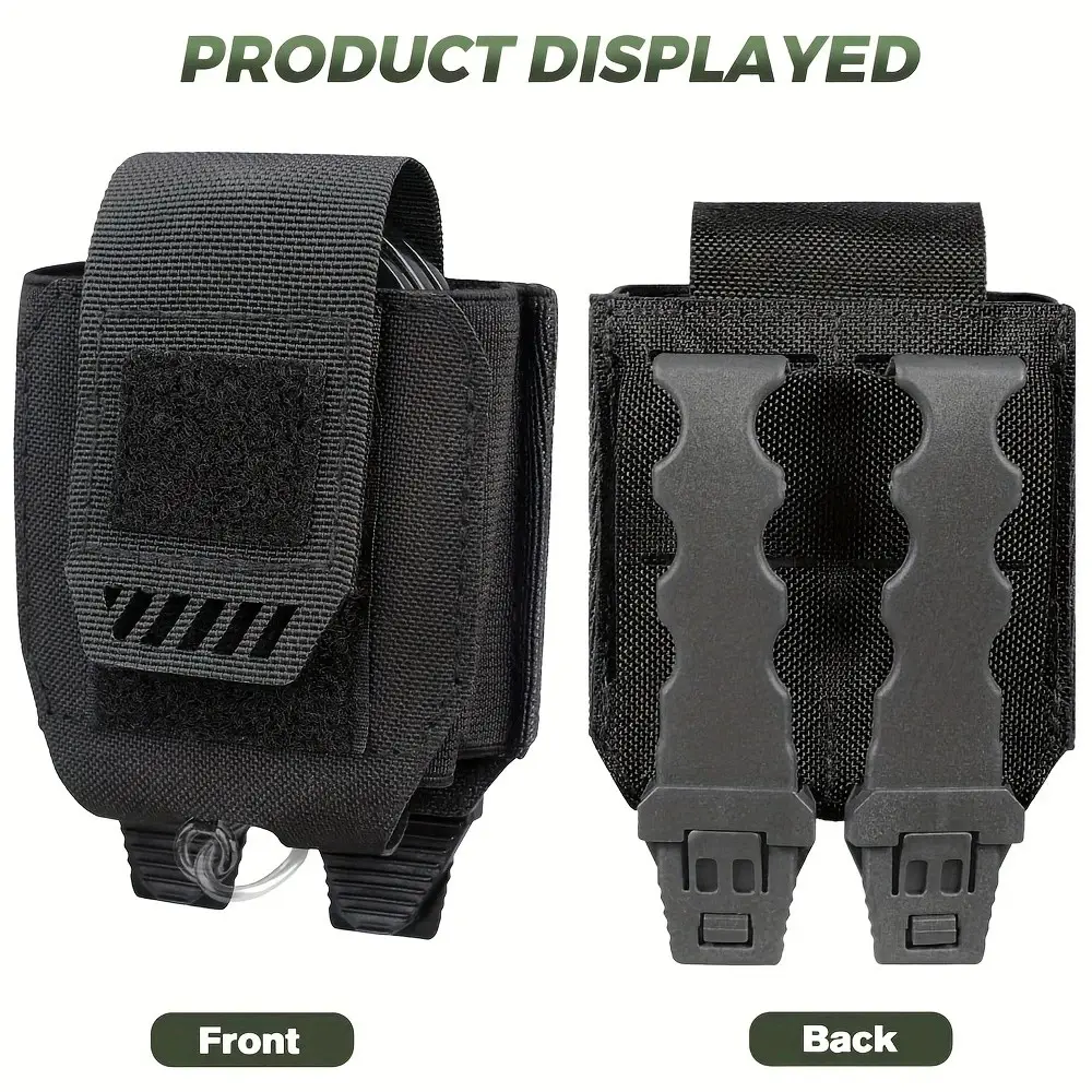 Molle Handcuff Pouch, Handcuff Holder for Duty Belt/Police Vest, Law Enforcement Handcuffs Case Fit Chain/Hinged/Folding/Asp Handcuffs, Hand Cuff Holster for Law Enforcement, Security Guard