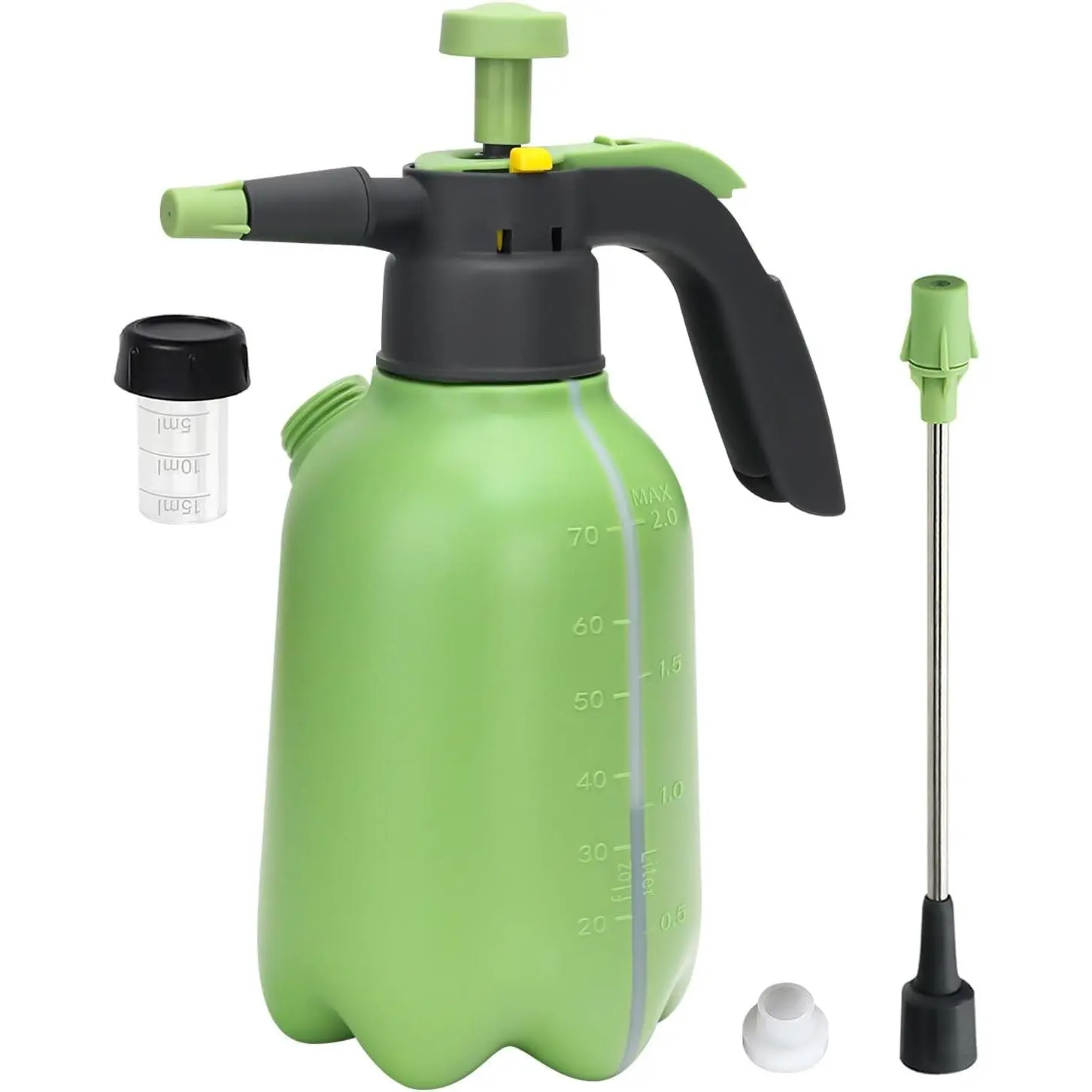 0.5 Gallon Hand Pump Sprayer | Garden Plant, Cleaning, 2 Adjustable Nozzle, Side Water Inlet, Safety Valve