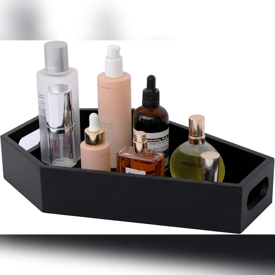Gothic Coffin Wooden Makeup Organizer, Spooky Halloween Vanity Decor, Witchy Storage for Bathroom, Living Room, Bedroom, Black, for Furniture Care and Everyday Home Maintenance