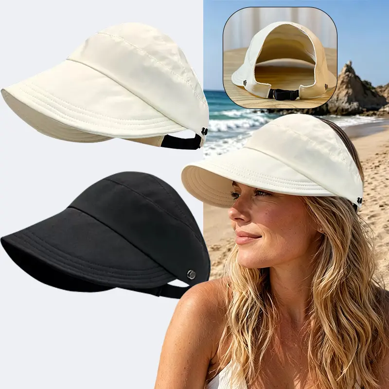 2026 New UPF50+ Wide Brim Sun Hat for Women - Breathable Mesh, All Seasons, 55-60cm, Secure Buckle, Full Face UV Protection, Foldable Active Lifestyle Sports & Outdoor Hat for Travel Gardening