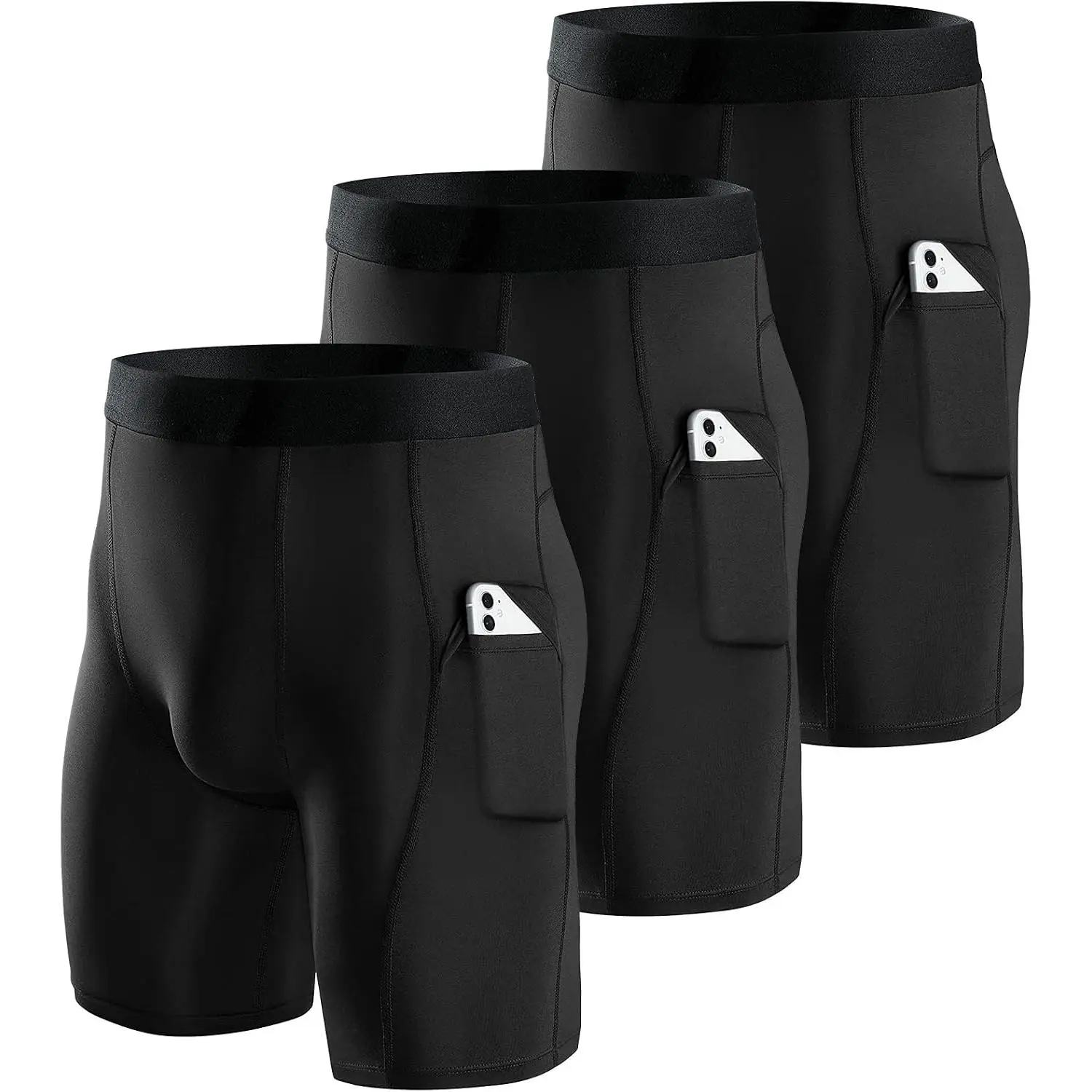 Compression Shorts Men 2/3 Pack, Compression Underwear for Men Athletic Shorts, Running Workout Fitness Shorts(Gift)