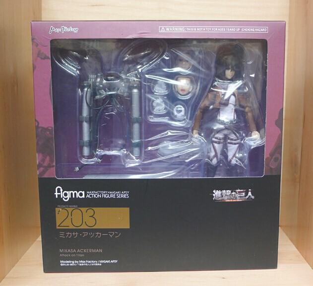 Figma 3 Style Attack on Titan Anime Shingeki no Kyojin Scouting Legion Levi Boxed PVC Action Figure Model Toy Gift