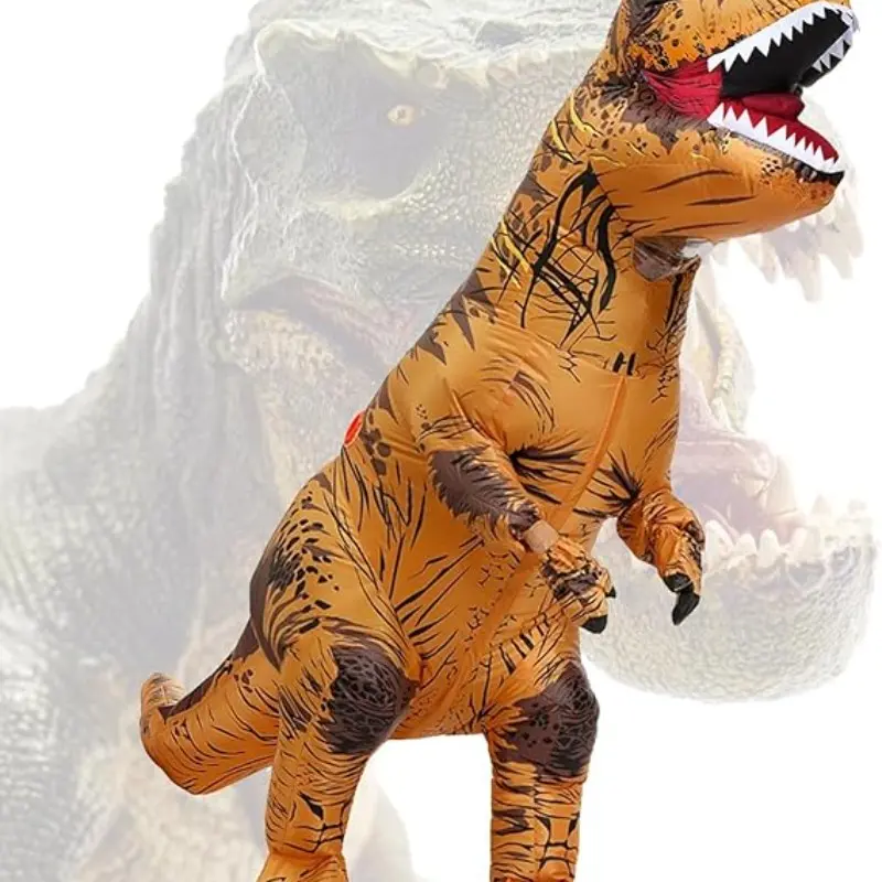Inflatable Tyrannosaurus Costume for Adults, Funny Dinosaur Puppet Suit, No Battery, Fits 155-190cm, Halloween Cosplay Party Gear