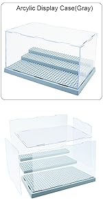 SUNDAY MIRTH Display Case for Minifigure Action Figures Blocks, Display Box Storage for Lego Minifigures, Suitable for Lego Lovers, Black