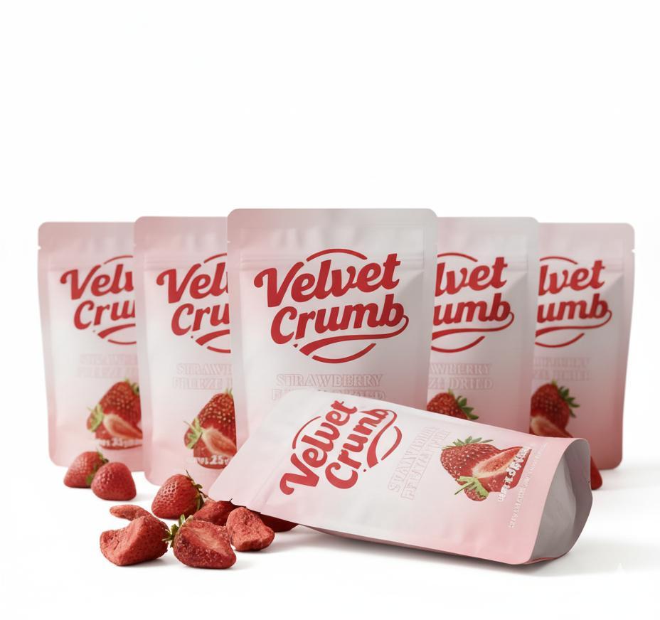 Freeze Dried Strawberries, 25g x 6 Packs, Crispy Natural Fruit Snacks, No Added Sugar, Gluten-Free, Non-GMO, Perfect for Travel & On-the-Go Dry