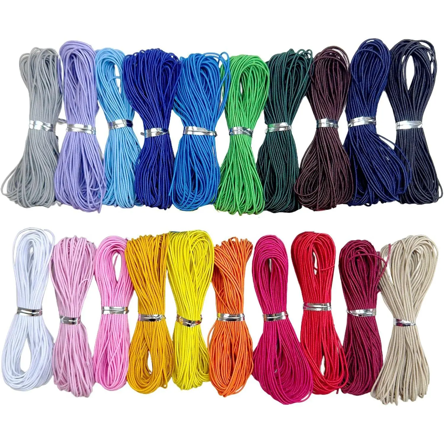 Colored 1.2mm Elastic Beading Cord 300ft Stretchy Bracelet String | Easy to knot, 1/20"  Bracelets, Necklaces, Journals, Sewing Crafts, Hair Bands, Elastic for DIY  Making"