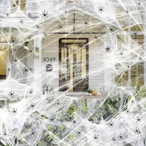 1200 sqft Halloween Spider Webs and 50pcs Fake Spiders Super Stretch Cobwebs Party Decorate for Halloween Theme Indoor and Outdoor Decorationfidget toys