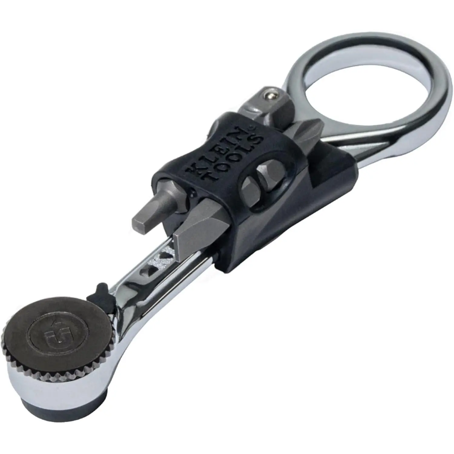 65200MAG Slim-Mini Ratchet, 90-Tooth Ratchet Screwdriver Set with 1/4-Inch Nut Driver, 4 Bits, Includes, Slotted, Square, and Nut Driver Adapter