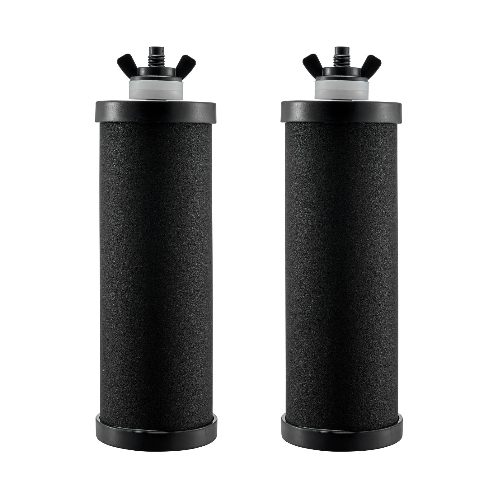 【Summerfinds】VEVOR Water Filters Replacement, Purification Elements, Activated Carbon Replacement Filters, Easy to Replace Water Filter, Gravity Water Filter System, Compatible with Most Brands, Pack of 2, Black