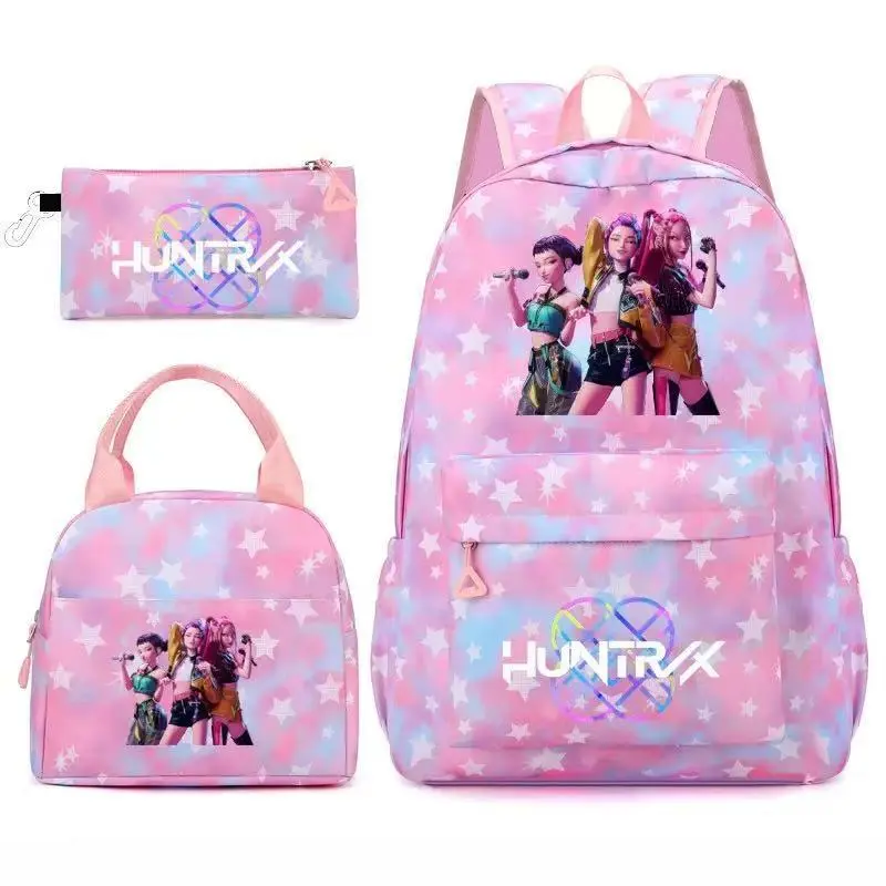 Kids' Mermaid Design Lightweight Nylon Blend Backpack, Sweet-Style with 2D Flat Print, Multiple Color Options Girls' Leisure Roller School Bookbag