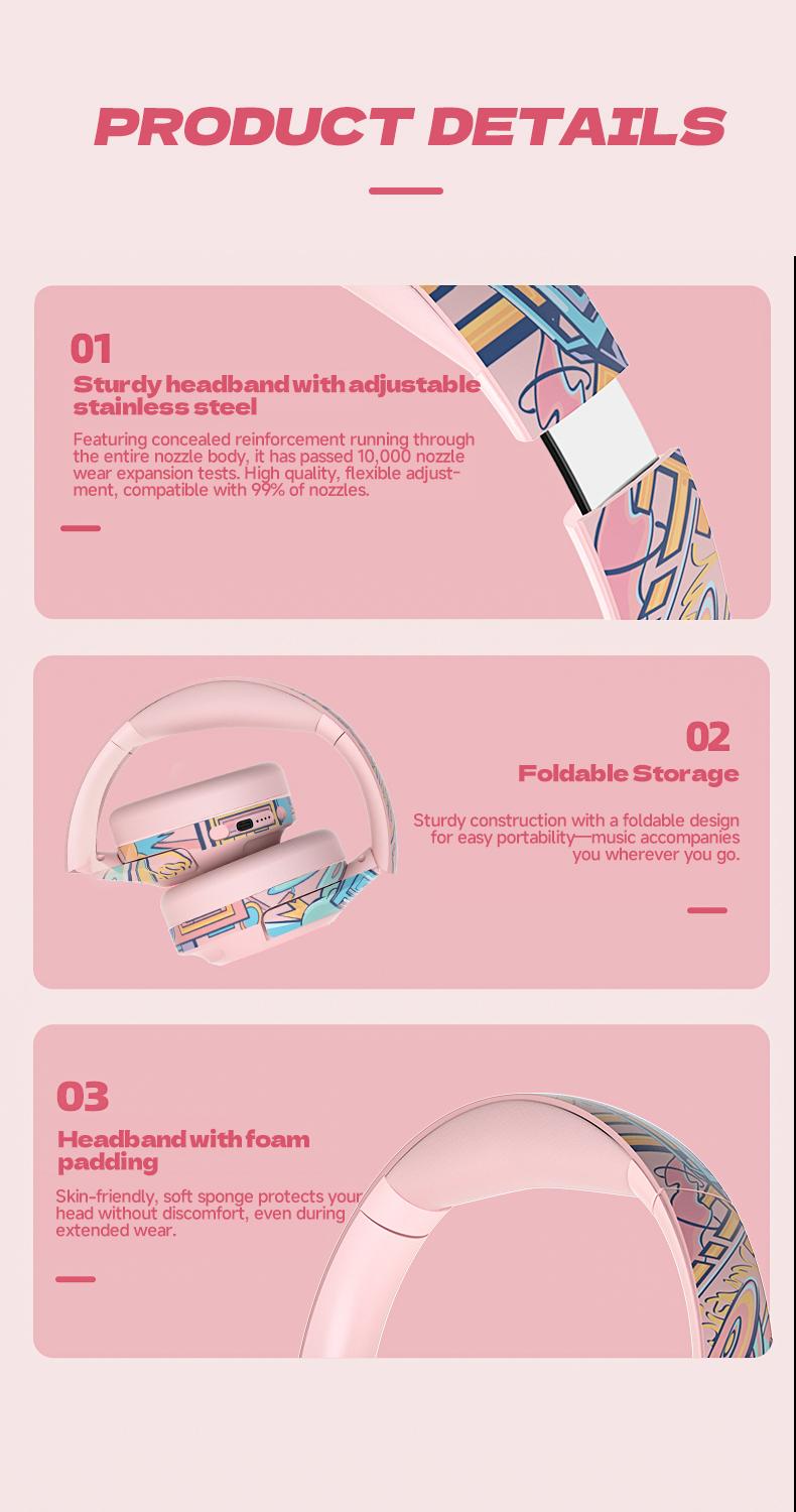 2026 New Wireless Bluetooth Gaming Headset with RGB Lights,40MM Driver,Noise Cancelling Mic,38H Playtime Headphones for PC/Mobile