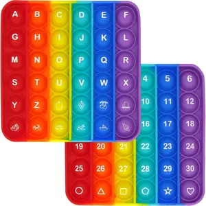 Learn 26 Letters & 1-30 Numbers & Motifs, 2-in-1 Sensory Fidget Educational Toy for Kids, Stress Relief, Autism Sensory Toy (Pack of 1)fidget toys